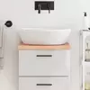 Vidaxl vidaXL Kopalniški pult svetlo rjave barve 40x40x(2-4) cm masiven les