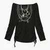 Cropp - Bluza s printom - CRNO