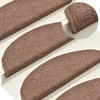 Prostirke za stepenice 15 kom 56x17x3 cm smeđe poluokrugle