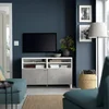 BESTA TV stalaža s vratima, bela/Kallviken/Stubbarp svetlosiva, 120x42x74 cm