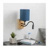 Brilagi - LED zidna lampa NUBILA WOOD 1xE27/25W/230V+ LED/3W hrast/tamno plava