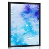 Plakat modro vijolična abstraktna umetnost - 30x45 black