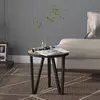Stolić za čaj crno-žuti O 35 cm MDF