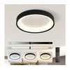 Brilagi - LED prigušiva stropno svetlo FALCON MODERN LED/54W/230V 60 cm crna +daljinski upravljač