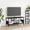TV ormar Crni hrast 100 x 35 x 45 cm Obrađeno drvo i čelik