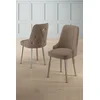 HANAH HOME Set 6 stolica Newa Cappuccino Chrome