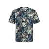 JACK & JONES Majica JJHONOLULU mornarska/rjava/svetlo rumena/meta