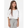 Girls short kimono t-shirt white
