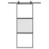 Klizna vrata s priborom 76 x 205 cm kaljeno staklo i aluminij