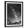 Plakat s paspartujem zvezdnato nebo nad skalami v črnobeli varianti - 30x45 no frame