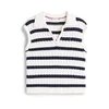 TOMMY HILFIGER Pulover nočno modra/bela
