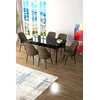 Hanah Home Set Trpezarijski sto i 6 stolica Zen, Braon-crni