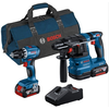 Bosch GBH 18V-22 + GSR 18V-45 + 2 x 18V 4,0Ah + torba, akumulatorski set ( 0615A50038 )