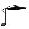 AGA vrtni senčnik z LED osvetlitvijo (300cm), črn