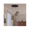 Eglo 390434 - LED prigušiva luster na sajli HORTUNAS 5xLED/5,8W/230V crna/dimljena