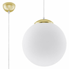Sollux SL.0716 - Luster na sajli TOYA 1xE27/60W/230V prečnika 30 cm bela/zlatna