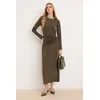 Trendyol Modest Ženska haljina Tctss26Eb00020, Kaki