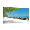 Slika bela peščena plaža na otoku Bamboo - 90x60