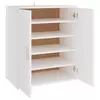 Vidaxl vidaXL Omarica za čevlje bela 60x35x70 cm lesena