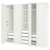 PAX / GULLABERG Kombinacija garderobera, bela/bela, 250x60x236 cm