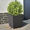 Vrtne sadilice 2 kom crne 40x40x40 cm čelične