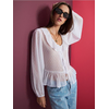 Sinsay - Bluza sa ukrasnim volanima - belo