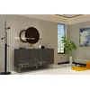 Hanah Home Konzola Line KB150, 150x75x35 cm, Antracit-zlatne boje