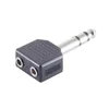 MicroConnect Adapter 6.3mm - 2X3.5mm M-F