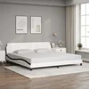 Okvir za krevet Dover bijelo-crni 200x200cm umjetna koža