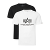 Alpha Industries Komplet t-shirt majic? Basic 106524 Bela Regular Fit