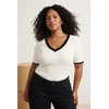 Trendyol Curve Ženska bluza Tbbss25Af00072, Krem