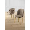 HANAH HOME Set stolica (6 komada) Axle Cappuccino Gold
