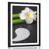 Plakat s paspartujem Spa tihožitje s simbolom Jin in Jang - 20x30 black