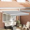 Uvlačiva tenda antracit i bijela 3x2,5 m tkanina i aluminij