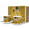 ZAKLADNICA DOBRIH IDEJ porcelan-komplet za kavo-dekor Klimt Poljub
