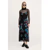 Desigual Vsakodnevna obleka Watercolor Lacroix 25WWVK03 Črna Regular Fit