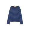 Pull&Bear Pulover modra/temno rjava