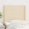 Uzglavlje s ušima krem 103x16x118/128 cm od tkanine