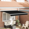 Povlačivi tende Crna 300 x 250 cm Platno i Aluminij