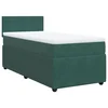 Vidaxl Box spring postelja z vzmetnico temno zelen 90x190 cm žamet