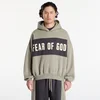Mikina Fear Of God Essentials Cropped Relaxed Panelled Hoodie Seal Heather/ Iron Grey L