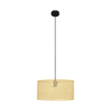 Luster na sajli ALBA 1xE27/15W/230V, prečnik 40 cm, ratan/crna