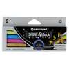 Centropen Flomasteri Shine 4 Black, 6 komada