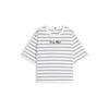 TOMMY HILFIGER Majica Logo Embroidery Relaxed ecru / mornarska