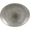 CHURCHILL Raku Quartz Black plitev krožnik, ovalen, dolžina: 317 mm (12 kos)