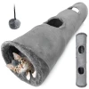 Mersjo Predor za mačke, interaktivna igrača 2 v 1, SUBWAY, 120x25 cm, siva