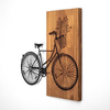 WALLXPERT Dekorativni drveni zidni dodatak Historical Floral Bike M 377