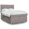 vidaXL vidaXL Box spring postelja z vzmetnico taupe 140x190 cm blago, (21304723)