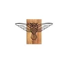 Wallity Zidna dekoracija Owl - 337, 38 x 3 x 25 cm,  Crna