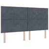 Vidaxl LED Box Spring Postelja Temno siva 180 x 200 cm Žamet